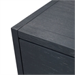 Pemberly Row One Drawer Accent Table with Brass Ring Hardware in Navy