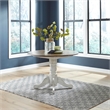 Pemberly Row 3-Piece Drop Leaf Dining Set in Wood and White Finish