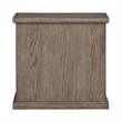 Pemberly Row Wood Chair Side Table with Multiple Shelves in Burnished Beige