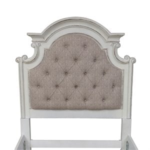 Pemberly Row White Twin Upholstered Panel Headboard with Dust Proofing