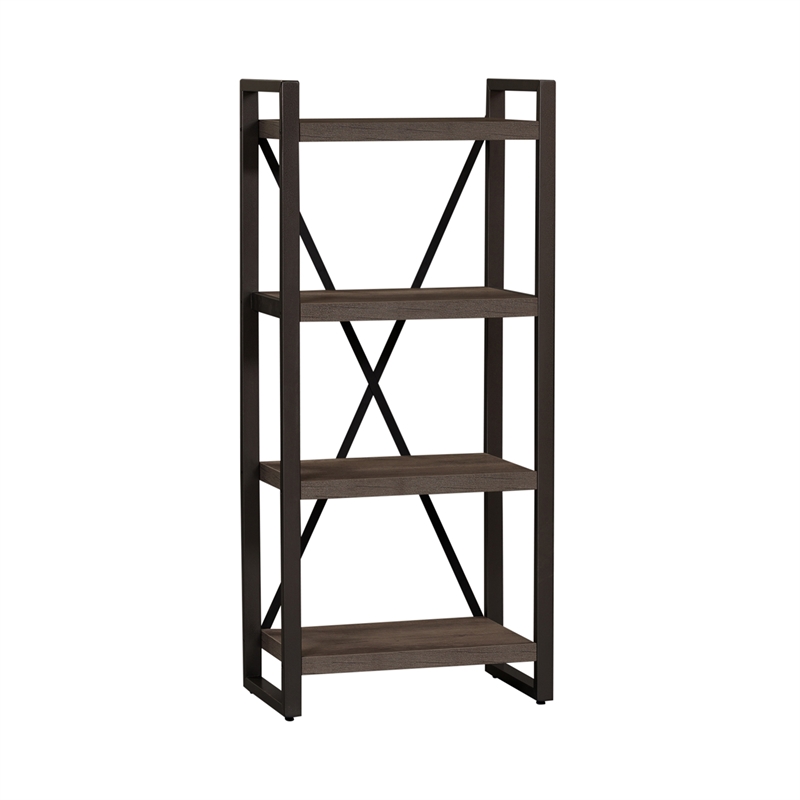 Pemberly Row Melamine Entertainment Center with Piers in Gray