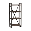 Pemberly Row Melamine Entertainment Center with Piers in Gray