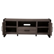 Pemberly Row Melamine Entertainment Center with Piers in Gray