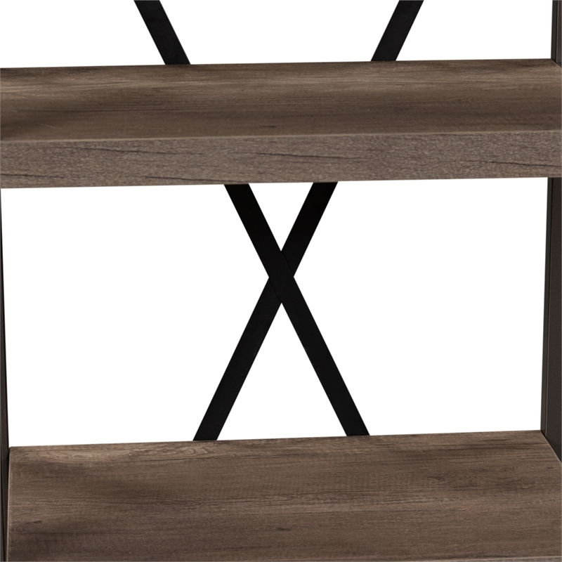 Pemberly Row Melamine Entertainment Center with Piers in Gray