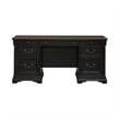 Pemberly Row Jr Executive Credenza with File Drawers in Aged Charcoal