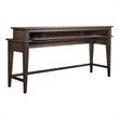 Pemberly Row Wood Console Bar Table with 3 Cubbies in Peppercorn Espresso