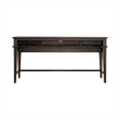 Pemberly Row Wood Console Bar Table with 3 Cubbies in Peppercorn Espresso