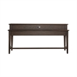 Pemberly Row Wood Console Bar Table with 3 Cubbies in Peppercorn Espresso