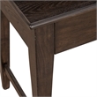 Pemberly Row Wood Console Bar Table with 3 Cubbies in Peppercorn Espresso