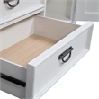 Pemberly Row White 66 Inch TV Console with Dovetail Drawer Construction