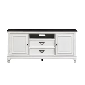 Pemberly Row White 66 Inch TV Console with Dovetail Drawer Construction