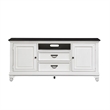 Pemberly Row White 66 Inch TV Console with Dovetail Drawer Construction