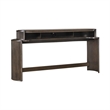 Pemberly Row Console Bar Table with Charging Station in Coffee Bean