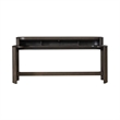 Pemberly Row Console Bar Table with Charging Station in Coffee Bean