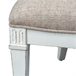 Pemberly Row Beige Hostess Chair Set of 2 with Nail Head and Fluted Legs