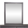 Pemberly Row Dark Gray Mirror with Melamine and Rubberwood Frame