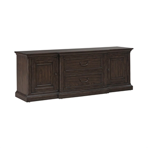 Pemberly Row 78 Inch Entertainment Console with Breakfront Styling
