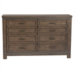 Pemberly Row Thornwood Hills 8 Drawer Dresser in Dark Gray Wood
