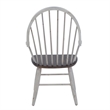 Pemberly Row White Windsor Back Arm Chair with Heavy Distressing