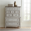 Pemberly Row White 5 Drawer Chest with Cedar Lined Drawers and Dovetail
