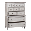 Pemberly Row White 5 Drawer Chest with Cedar Lined Drawers and Dovetail
