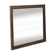 Pemberly Row Landscape Mirror with Picture Frame Trim in Dusty Taupe