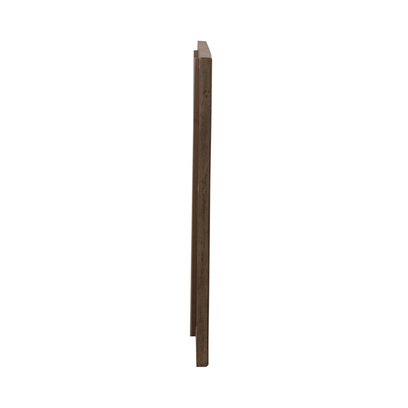 Pemberly Row Landscape Mirror with Picture Frame Trim in Dusty Taupe