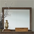 Pemberly Row Landscape Mirror with Picture Frame Trim in Dusty Taupe