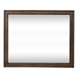 Pemberly Row Landscape Mirror with Picture Frame Trim in Dusty Taupe