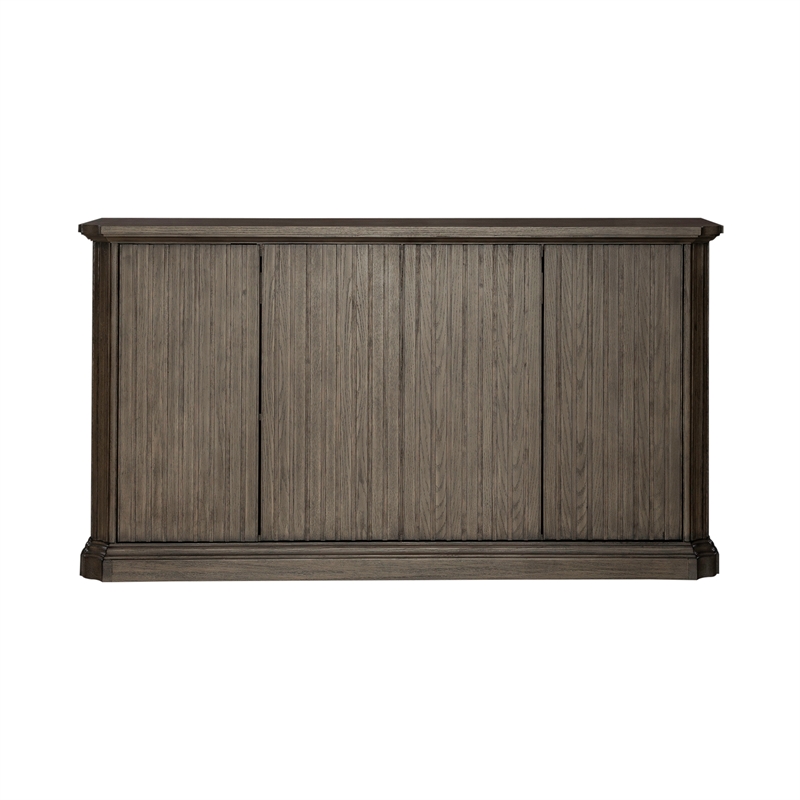Pemberly Row Buffet with Dovetail Drawers and Felt Lining in Havana Brown