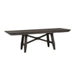 Pemberly Row Dark Brown 6 Piece Trestle Table Set with X Base Accent
