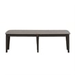 Pemberly Row Dark Brown 6 Piece Trestle Table Set with X Base Accent
