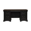 Pemberly Row Jr Executive Desk with Keyboard Tray in Aged Charcoal