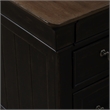 Pemberly Row Jr Executive Desk with Keyboard Tray in Aged Charcoal
