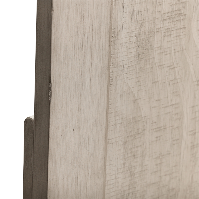 Pemberly Row Queen Storage Bed with Crown Detail in Weathered Linen