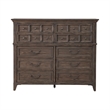 Pemberly Row 10 Drawer Chesser with Cedar Lined Drawers in Saddle Brown