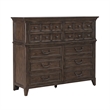 Pemberly Row 10 Drawer Chesser with Cedar Lined Drawers in Saddle Brown