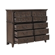 Pemberly Row 10 Drawer Chesser with Cedar Lined Drawers in Saddle Brown