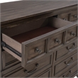 Pemberly Row 10 Drawer Chesser with Cedar Lined Drawers in Saddle Brown