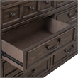 Pemberly Row 10 Drawer Chesser with Cedar Lined Drawers in Saddle Brown