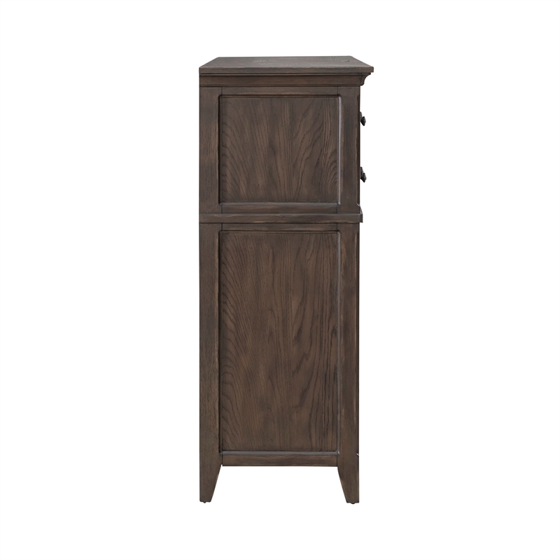 Pemberly Row 10 Drawer Chesser with Cedar Lined Drawers in Saddle Brown