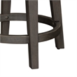 Pemberly Row Dark Gray Console Swivel Stool with Nylon Chair Glides