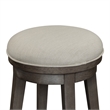 Pemberly Row Dark Gray Console Swivel Stool with Nylon Chair Glides