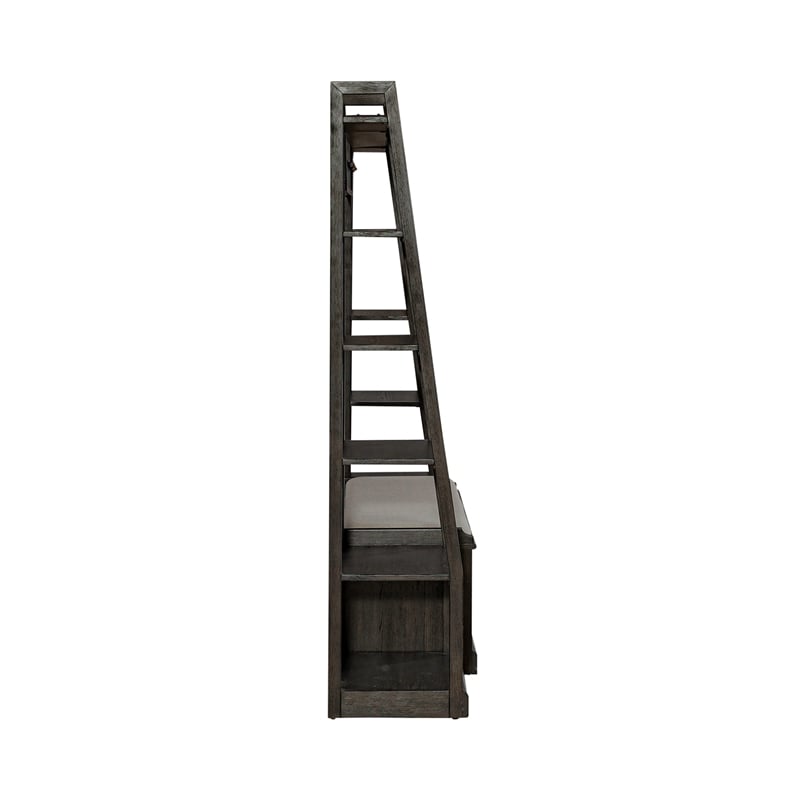 Pemberly Row Transitional Wood Wall Unit in Espresso with Storage