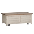 Pemberly Row 3-Piece Cottage Style Set in Antique White & Chestnut Finish