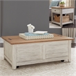 Pemberly Row 3-Piece Cottage Style Set in Antique White & Chestnut Finish
