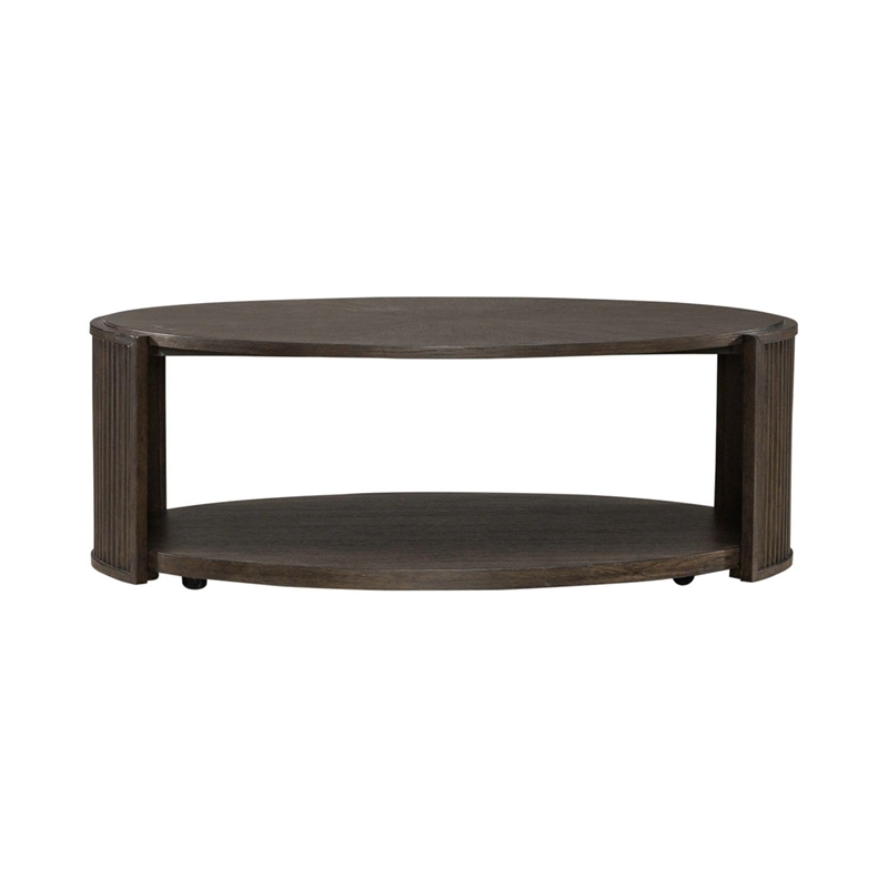 Pemberly Row 3-Piece Coffee Table and End Table Set in Coffee Bean