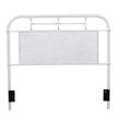 Pemberly Row Vintage Series King Metal Headboard in Antique White