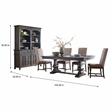 Pemberly Row 5 Piece Trestle Table Set with Upholstered Side Chairs