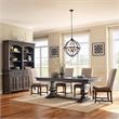 Pemberly Row 5 Piece Trestle Table Set with Upholstered Side Chairs
